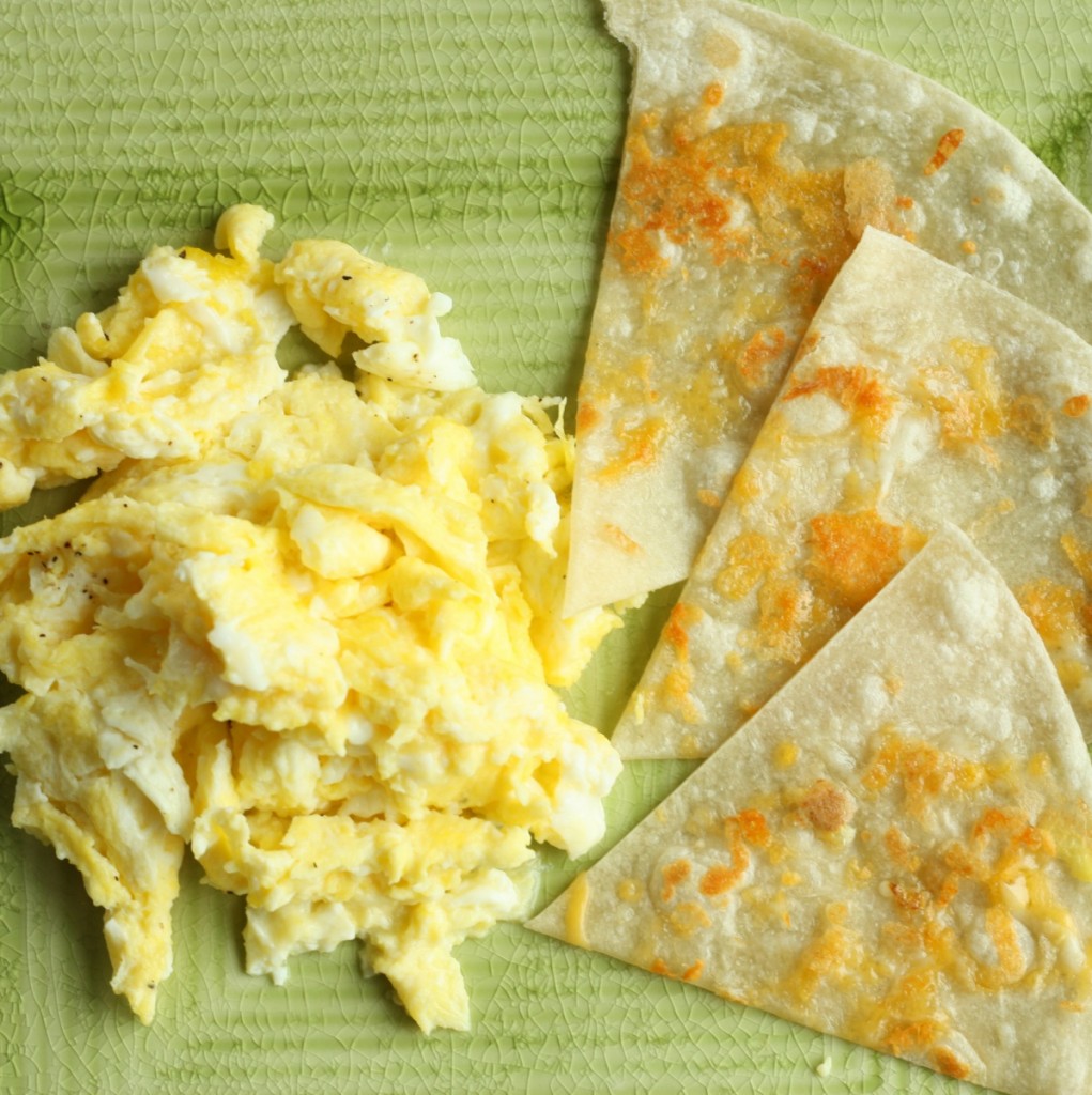 Scrambled Eggs with Crispy Tortilla Triangles Healthy Ideas for Kids